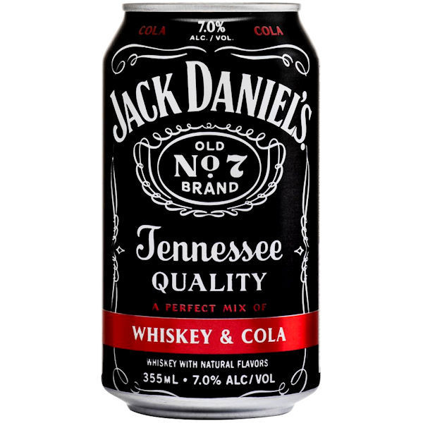Jack Daniel's Whiskey & Coke Cocktail Ready To Drink 12oz 4 Pack Cans