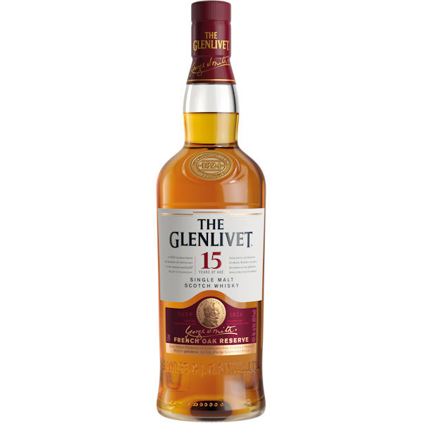 The Glenlivet 15 Year Old French Oak Speyside Single Malt Scotch