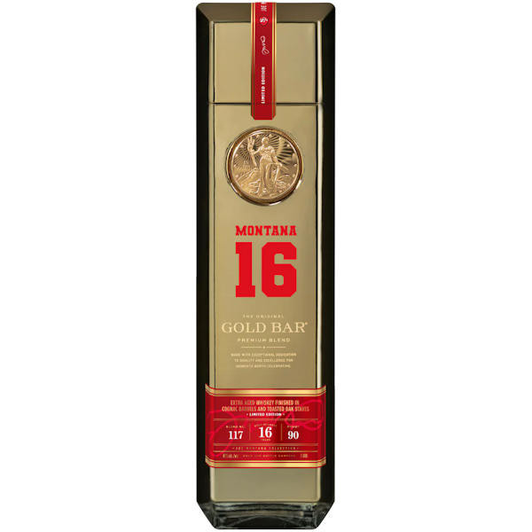 Gold Bar 16 Year Old Joe Montana Blend 117 American Whiskey 750ml