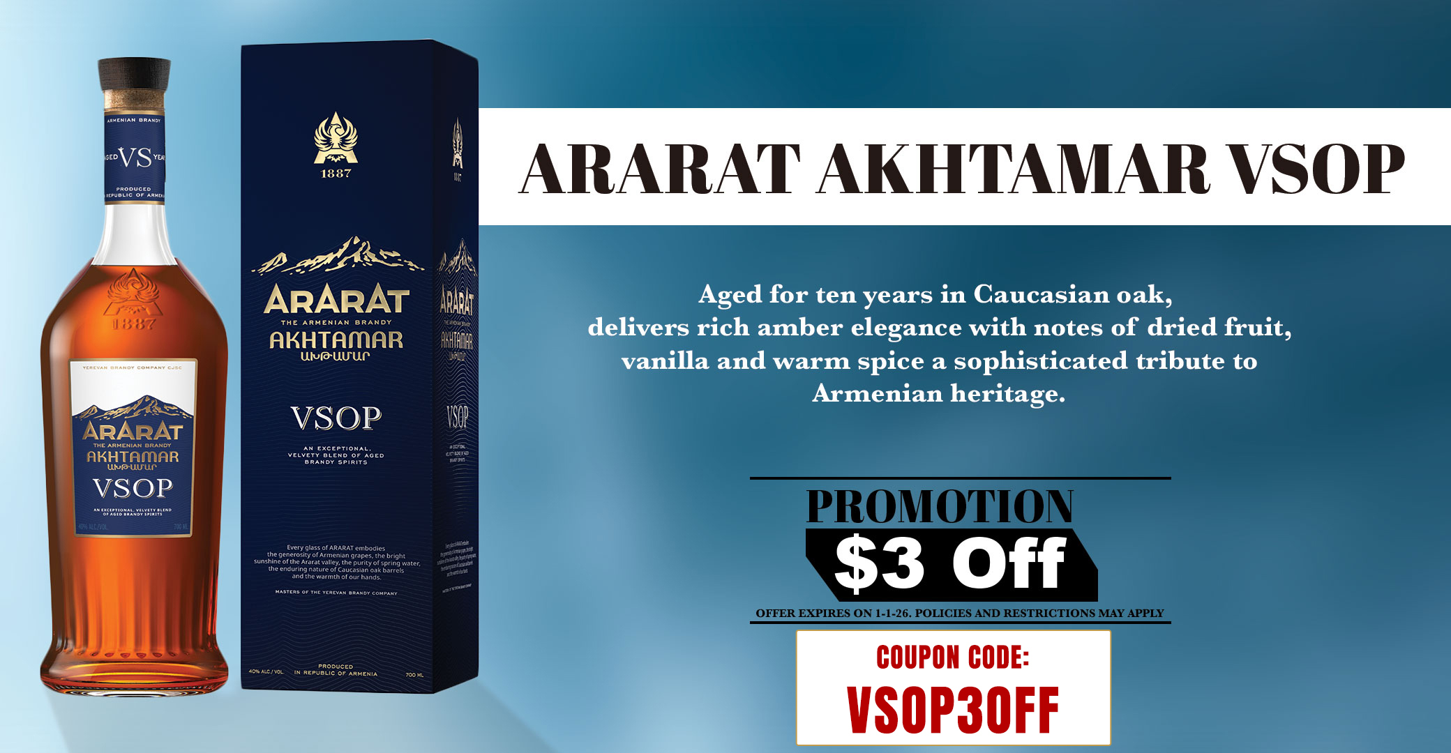 Ararat Akhtamar VSOP Armenia Brandy 750ml | FineWineHouse