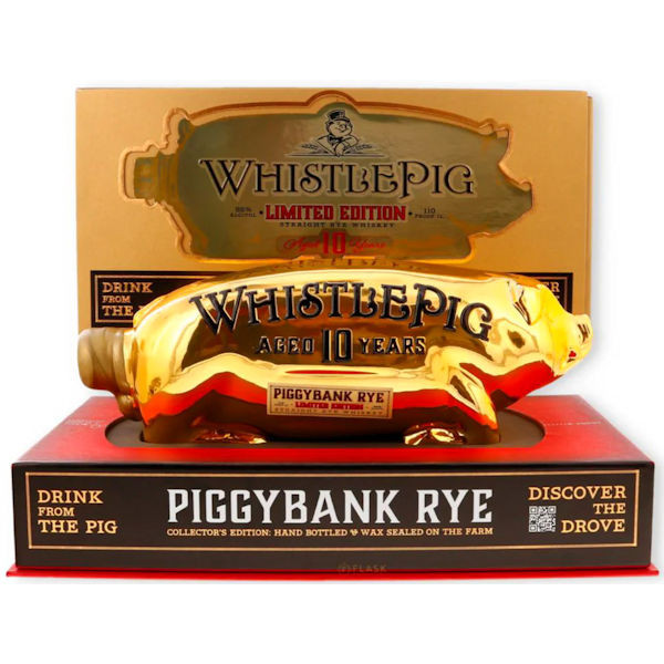 ウィスキー10年熟成　WhistlePig PiggyBank Rye WhistlePig Limited Edition Piggybank 10 Year Old Straight Rye