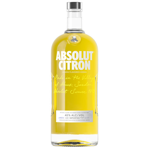 レモンイエロー Absolut Citron Flavored Vodka 1.75L | ShopWineDirect