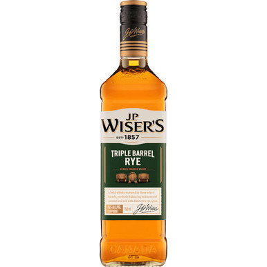 J.P. Wiser's Triple Barrel Rye Blended Canadian Whisky 750ml ...