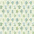 Vintage inspired blue and green floral wallpaper.