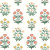 Pink and yellow flowers on Mughal inspired pattern wallpaper.