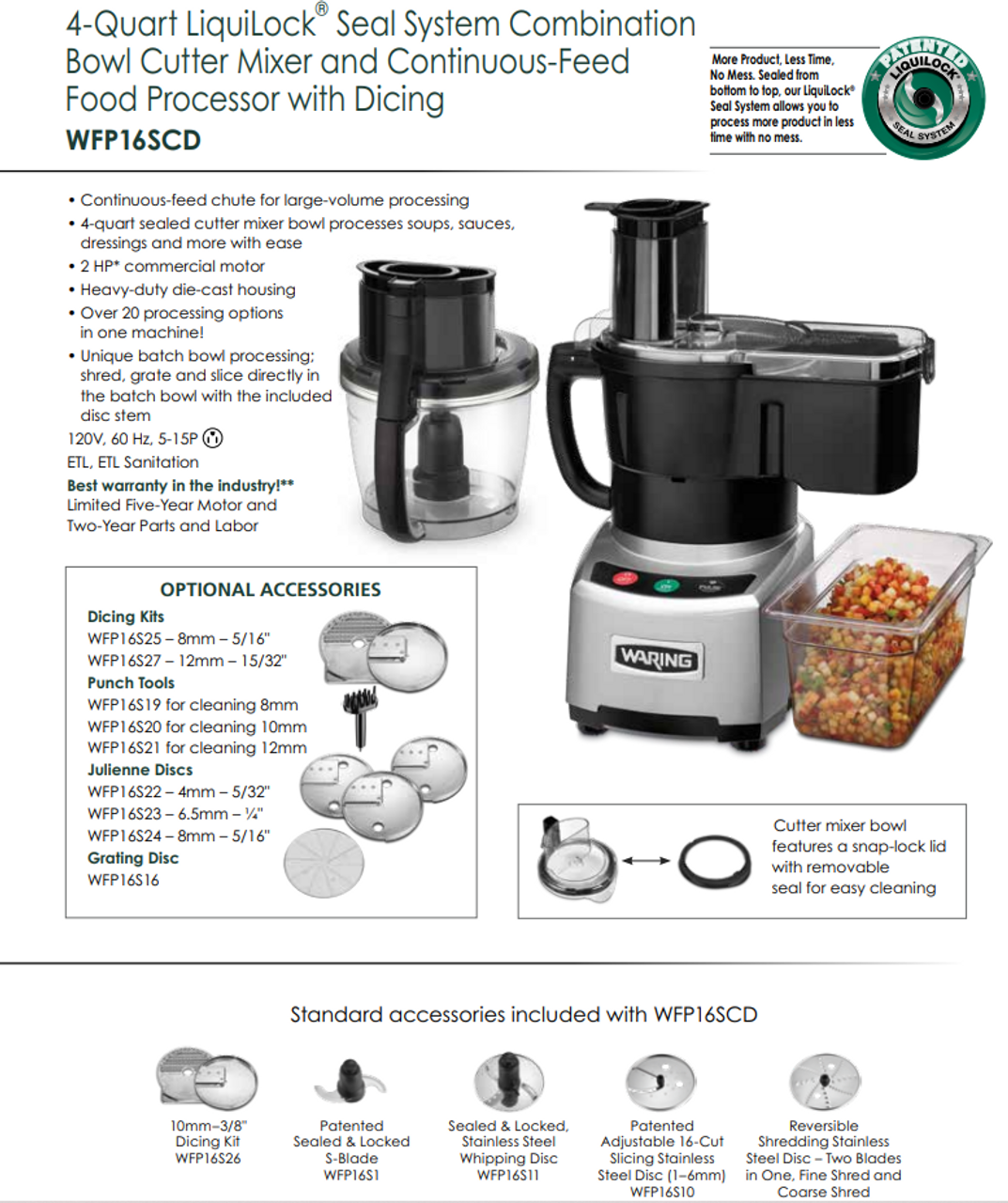 Waring Commercial Food Processor - WFP16SCD