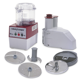 Robot Coupe R2NCLR Commercial Food Processor, 3 liter polycarbonate bowl  (clear) & attachments, 1HP / 120V