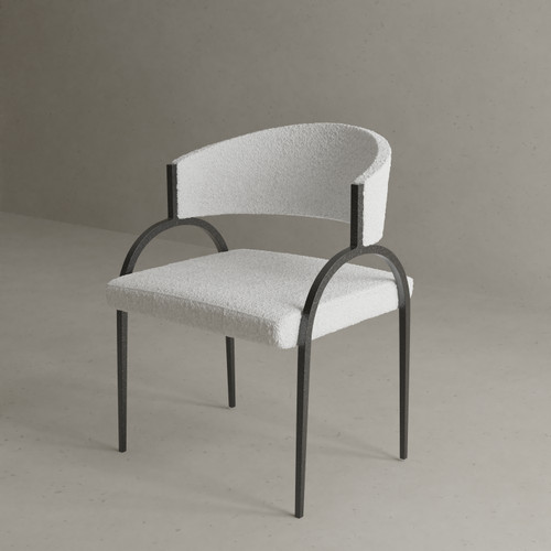 Sansa Dining Chair in Ivory Boucle