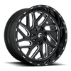 Fuel D581 TRITON 22x12 ET-43 8x170 125.10mm GLOSS BLACK MILLED (Load Rated 1587kg)