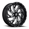 Fuel D641 KOMPRESSOR 22x7 ET13 4x137 110.10mm GLOSS BLACK MILLED (Load Rated 454kg)