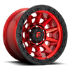Fuel D695 COVERT 17x9 ET01 8x180 124.20mm CANDY RED BLACK BEAD RING (Load Rated 1678kg)