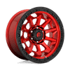 Fuel D695 COVERT 17x9 ET01 8x180 124.20mm CANDY RED BLACK BEAD RING (Load Rated 1678kg)