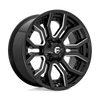Fuel D711 RAGE 24x12 ET-44 5x127/139.7 87.10mm GLOSS BLACK MILLED (Load Rated 1134kg)