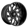 Fuel D741 RUNNER 22x12 ET-44 6x135 87.10mm GLOSS BLACK MILLED (Load Rated 1134kg)