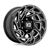 XD XD860 ONSLAUGHT 17x9 ET0 6x139.7 106.10mm GLOSS BLACK MILLED (Load Rated 1134kg)