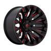 Fuel D829 QUAKE 20x10 ET-18 6x139.7 106.10mm GLOSS BLACK MILLED RED TINT (Load Rated 1134kg)