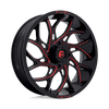 Fuel D779 RUNNER UTV 22x7 ET0 4x156 132.00mm GLOSS BLACK MILLED CANDY RED (Load Rated 454kg)