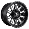 Fuel D620 HARDLINE 18x9 ET-12 5x114.3/127 78.10mm GLOSS BLACK MILLED (Load Rated 1134kg)