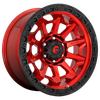 Fuel D695 COVERT 20x9 ET20 5x127 71.50mm CANDY RED BLACK BEAD RING (Load Rated 1134kg)