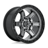 Fuel D698 KICKER 17x9 ET12 6x114.3 66.06mm MATTE GUN METAL BLACK BEAD RING (Load Rated 1043kg)