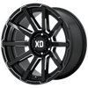 XD XD847 OUTBREAK 22x10 ET-18 6x139.7 106.10mm GLOSS BLACK MILLED (Load Rated 1134kg)