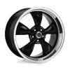 American Racing AR105 TORQ THRUST M 17x8 ET0 5x121 72.56mm GLOSS BLACK W/ MACHINED LIP (Load Rated 726kg)