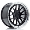 JR Wheels JR40 18x9.5 ET15-35 5H CUSTOM PCD Glossy Black w/Machined Lip