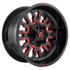 Fuel D612 STROKE 17x9 ET-12 6x135/139.7 106.10mm GLOSS BLACK RED TINTED CLEAR (Load Rated 1134kg)