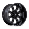 Fuel DARKSTAR 20x10 ET-18 5x127/139.7 87.10mm GLOSS BLACK MILLED (Load Rated 1134kg)