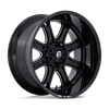 Fuel DARKSTAR 20x10 ET-18 5x127/139.7 87.10mm GLOSS BLACK MILLED (Load Rated 1134kg)