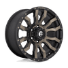 Fuel D674 BLITZ 18x9 ET-12 8x165 125.10mm MATTE BLACK DOUBLE DARK TINT (Load Rated 1678kg)