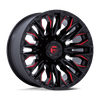 Fuel D823 FLAME 20x9 ET1 8x180 124.20mm GLOSS BLACK MILLED W/ CANDY RED (Load Rated 1678kg)