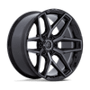 Fuel FLUX 20x9 ET20 6x135 87.10mm GLOSS BLACK BRUSH FC GRAY DDT (Load Rated 1134kg)