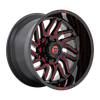 Fuel D808 HURRICANE 24x12 ET-44 5x127 71.50mm GLOSS BLACK MILLED RED TINT (Load Rated 1134kg)