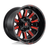 Fuel D621 HARDLINE 18x9 ET-12 6x135/139.7 106.10mm GLOSS BLACK RED TINTED CLEAR (Load Rated 1134kg)
