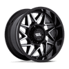 Moto Metal MO812 TURBINE 20x9 ET20 6x135 87.10mm GLOSS BLACK W/ MACHINED FACE (Load Rated 1202kg)