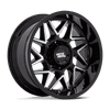 Moto Metal MO812 TURBINE 20x9 ET20 6x135 87.10mm GLOSS BLACK W/ MACHINED FACE (Load Rated 1202kg)