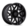 Moto Metal MO812 TURBINE 20x9 ET1 6x140 106.10mm GLOSS BLACK (Load Rated 1202kg)