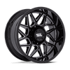 Moto Metal MO812 TURBINE 20x9 ET20 8x165 125.10mm GLOSS BLACK MILLED (Load Rated 1678kg)