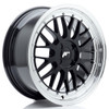 JR Wheels JR23 18x8 ET20-42 4H CUSTOM PCD 67.1mm Glossy Black w/Machined Lip