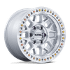 KMC KM549 GRS 17x8.5 ET0 6x139.7 106.10mm GLOSS SILVER W/ MACHINED FACE (Load Rated 1134kg)