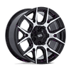 Moto Metal MASON 18x9 ET18 6x135/139.7 95.10mm GLOSS BLACK W/ MACHINED FACE (Load Rated 1134kg)