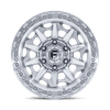 Fuel D883 COVERT 17" ET-12 6x139.7 106.10mm SILVER W/ MACHINED FACE (Load Rated 1134kg)