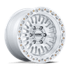 KMC KM554 AZTEC 17x8.5 ET0 6x120 66.90mm GLOSS SILVER W/ MACHINED FACE (Load Rated 1202kg)