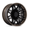 Fuel FC404 MUTINY 22x10 ET-18 8x165.1 125.10mm MATTE BLACK W/ GLOSS BRONZE LIP (Load Rated 1678kg)