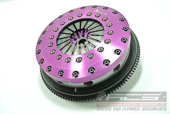 Xtreme 230mm Rigid Ceramic Twin Plate Clutch Kit Incl Flywheel Nissan Skyline (KNI23530-2E) www.srbpower.com