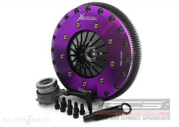 Xtreme 230mm Organic Twin Plate Clutch Kit Incl Flywheel & CSC Volkswagen Golf GTI (KVW23698-2G) www.srbpower.com