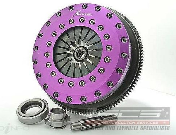 Xtreme 230mm Carbon Blade Twin Plate Clutch Kit Incl Flywheel Nissan Cefiro (KNI23530-2P) www.srbpower.com