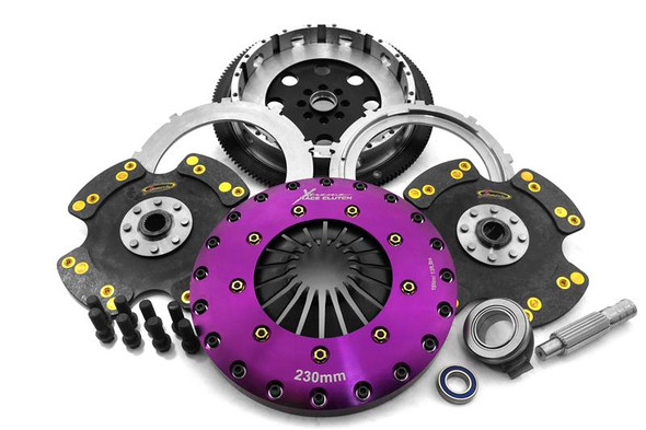 Xtreme 230mm Carbon Twin Plate Clutch Kit Incl Flywheel & CSC
 Honda Civic (KHN23537-2P) www.srbpower.com