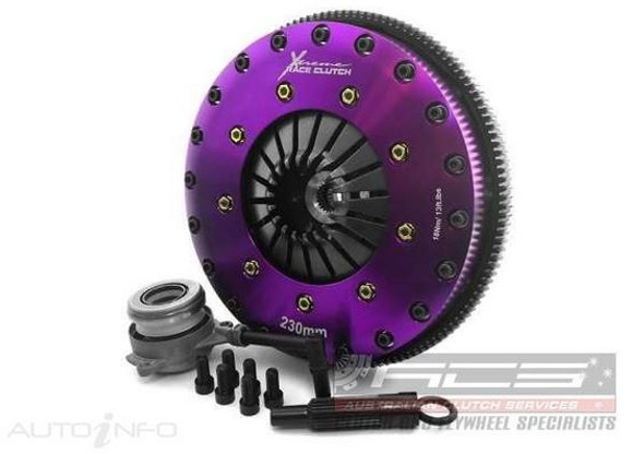 Xtreme 230mm Carbon Blade Twin Plate Clutch Kit Incl Flywheel & CSC Volkswagen Golf GTI (KVW23696-2P) www.srbpower.com